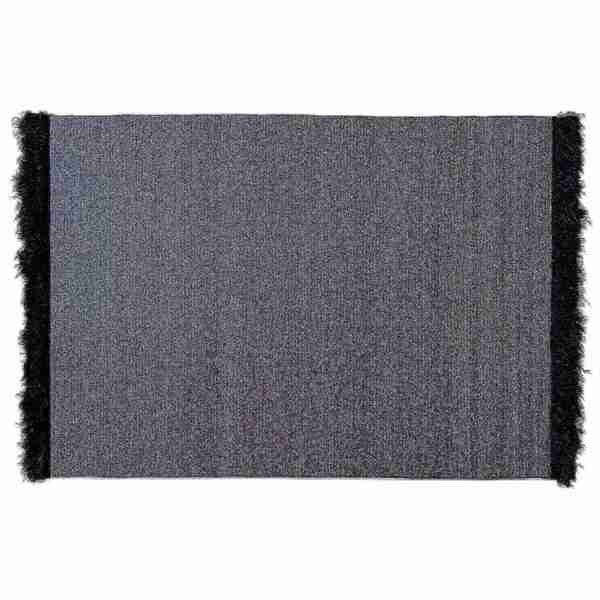 Baxton Studio Dalston Modern and Contemporary Dark Grey and Black Handwoven Wool Blend Area Rug 187-11862-Zoro